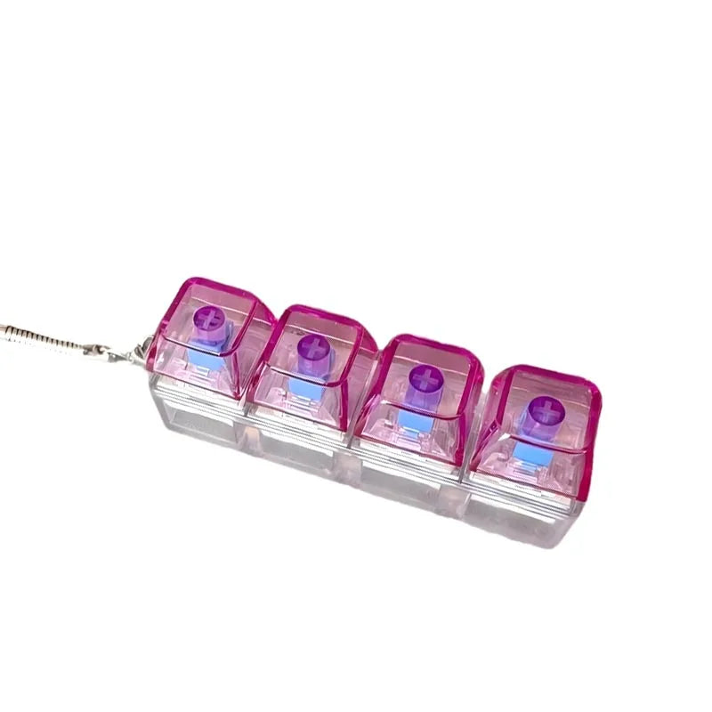 Mini LED Keyboard Clicker – 4 Key Satisfying Fidget Button