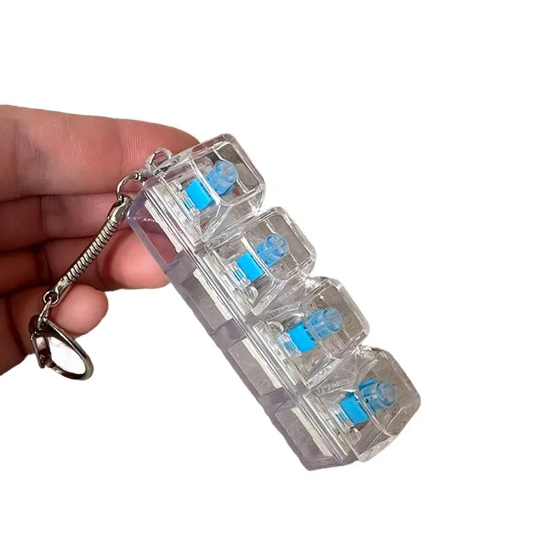 Mini LED Keyboard Clicker – 4 Key Satisfying Fidget Button